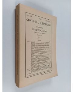 käytetty kirja Geologiska Föreningens i Stockholm Förhandlingar