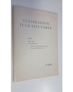 käytetty teos Yleisradion julkaisusarja 4/1974