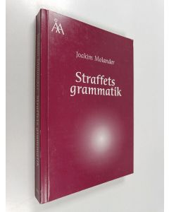Kirjailijan Joakim Molander käytetty kirja Straffets grammatik