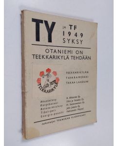 käytetty kirja TY ja TF 1949 syksy