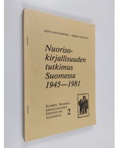 Kirjailijan Riitta Kuivasmäki käytetty teos Nuorisokirjallisuuden tutkimus Suomessa 1945-1981 : selostava luettelo maamme korkeakoulujen opinnäytetöistä = Studies on children's literature in Finland 1945-1981 : a catalogue of academical studies on childre