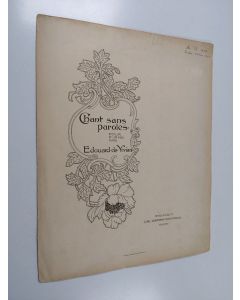 Kirjailijan Edouard de Vivien käytetty teos Chant sans paroles : pour piano par