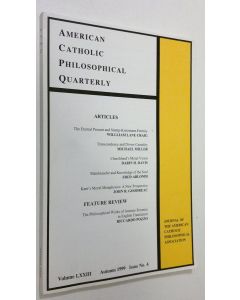 käytetty kirja American Catholic Philosophical Quarterly - vol. LXXIII no. 4/1999