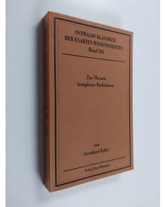 Kirjailijan Leonhard Euler käytetty kirja Zur Theorie komplexer Funktionen - (1768 - 1783)