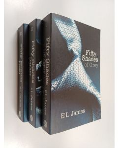Kirjailijan E L James käytetty kirja The Fifty Shades Trilogy : Fifty Shades trilogy : Fifty Shades of Grey ; Fifty Shades Darker ; Fifty Shades Freed