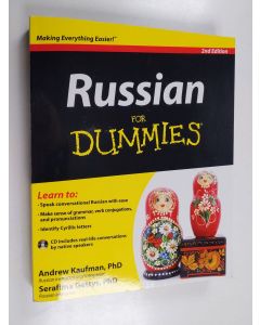 Kirjailijan Andrew Kaufman käytetty kirja Russian for dummies (CD-levy puuttuu)