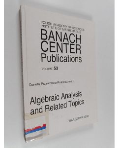 käytetty kirja Algebraic analysis and related topics