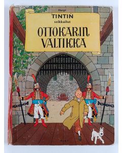 Kirjailijan Herge käytetty kirja Tintin seikkailut : Ottokarin valtikka