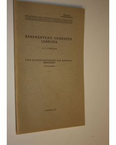 Kirjailijan O. J. Lukkala käytetty kirja Rämemäntyjen siementen laadusta