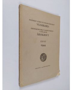 käytetty kirja Suomen sukututkimusseuran vuosikirja 28 -1944 = Genealogiska samfundets i Finland årsskrift 28 - 1944