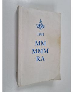 käytetty kirja Suomen V ja OM Suurloon sekä sen valta-alueella toimivien vapaamuurarillisten järjestöjen jäsenet 1981