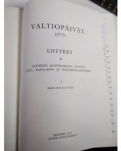 käytetty kirja Valtiopäivät 1975 : liitteet a : 1-2
