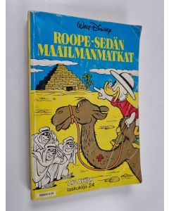 Kirjailijan Walt Disney käytetty kirja Roope-sedän maailmanmatkat