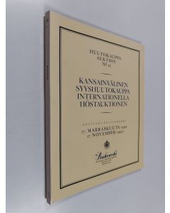 käytetty kirja Huutokauppa auktion no 32 : kansainvälinen syyshuutokauppa internationella höstauktionen : 17.11.1990