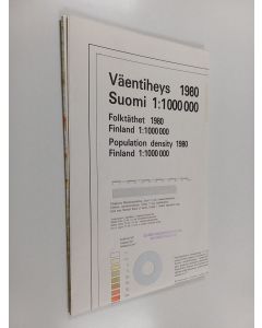 käytetty teos Väestöntiheys 1980 Suomi 1:1000 000