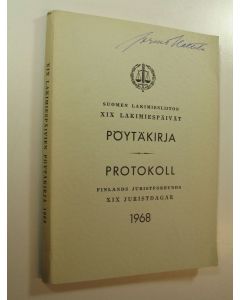 käytetty kirja Suomen lakimiesliiton lakimiespäivät : pöytäkirja 1968