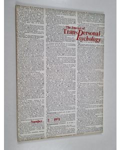 käytetty kirja The Journal of Transpersonal Psychology 2/1971