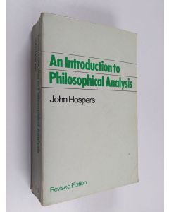 Kirjailijan John Hospers käytetty kirja An introduction to philosophical analysis