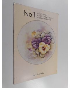 Kirjailijan Jane Brandehof käytetty teos Study of Pansies = Studie des stiefmütterchen = Studie stedmoderblomst