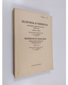 Kirjailijan Nils H Sundberg käytetty kirja Selostuksia ja tiedonantoja Korkeimman oikeuden ratkaisuista vuonna 1983: tammikuu - kesäkuu