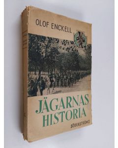 Kirjailijan Olof Enckell käytetty kirja Jägarnas historia