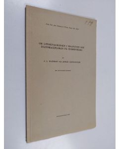 Kirjailijan A. L. Backman & Astrid Cleve-Euler käytetty kirja Om Litorinagränsen i Haapavesi och diatomacéfloran på Suomenselkä