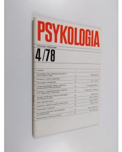 käytetty teos Psykologia 4/78