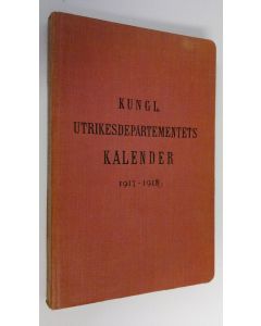 käytetty kirja Kungl. Utrikesdepartementets Kalender 1917-1918