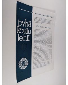 Kirjailijan T. J. Vauramo käytetty teos Pyhäkoululehti 1/1964