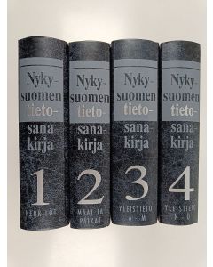 Kirjailijan Maija Numminen käytetty kirja Nykysuomen tietosanakirja 1-4 : Henkilöt ; Maat ja paikat ; Yleistieto A-M ; Yleistieto N-Ö
