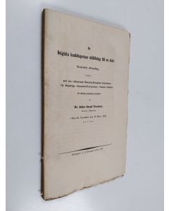 Kirjailijan Johan Gustaf Frosterus käytetty kirja De Belgiska landskapernas utbildning till en stat