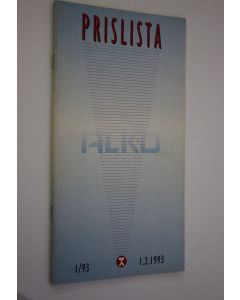 käytetty teos Alko prislista 1/93