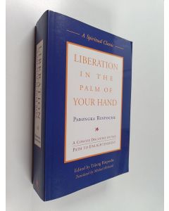 Kirjailijan Trijang Rinpoche käytetty kirja Liberation in the Palm of Your Hand - A Concise Discourse on the Path to Enlightenment