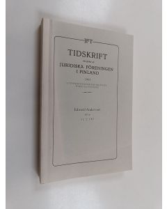 käytetty kirja Tidskrift utgiven av Juridiska föreningen i Finland 1993