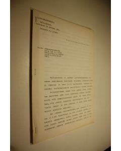 käytetty kirja Laintarkastuskunnan lausunto valtinoneuvostolle n:o 2/1964 (monistesarja)