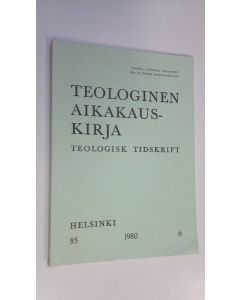käytetty kirja Teologinen aikakauskirja 6/1980