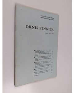 käytetty kirja Ornis Fennica Vol. 52 No 3/1975