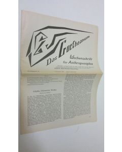 Tekijän Martin Barkhoff  käytetty teos Das Goetheanum nr. 45/1989 : Wochenschrift fur Anthroposophie