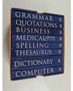 käytetty kirja The new international Webster's pocket reference library : Dictionary ; Quotations ; Thesaurus ; Business ; Spelling ; Medical & First aid ; Computer ; Grammar (Laatikossa)