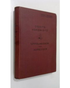 Kirjailijan Oskar Räsänen käytetty kirja Posti- ja sähkösanomaosoitteiden hakemisto