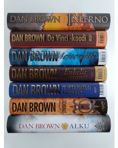 Kirjailijan Dan Brown käytetty kirja Dan Brown -paketti (7 kirjaa) : Alku ; Kadonnut symboli ; Murtamaton linnake ; Enkelit ja demonit ; Meteoriitti ; Da vinci -koodi ; Inferno