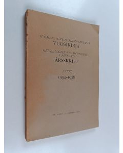 käytetty kirja Suomen sukututkimusseuran vuosikirja XXXVI 1954-1956
