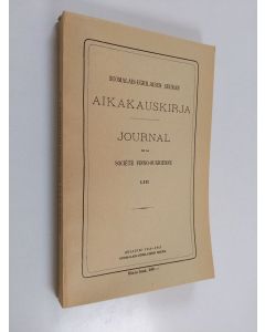 käytetty kirja Suomalais-ugrilaisen seuran aikakauskirja journal de la société finno-ougrienne 53
