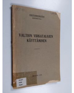 käytetty kirja Valtion virkatalojen käyttäminen