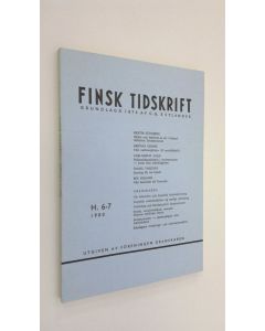 käytetty kirja Finsk tidskrift 6-7/1980 : kultur, ekonomi, politik
