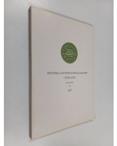 käytetty kirja Berättelse över Svenska litteratursällskapets i Finland verksamhet år 1987