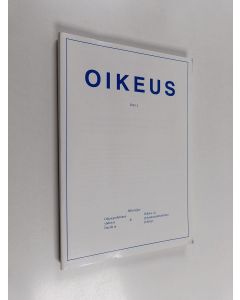 käytetty kirja Oikeus 1/2016