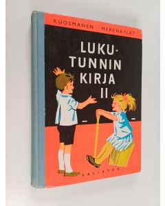 Kirjailijan Liisa Merenkylä & Paavo Kuosmanen ym. käytetty kirja Lukutunnin kirja 2 : Lukemisen oppikirja kansakoulun 2. luokalle