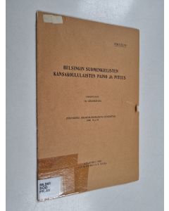 Kirjailijan H. Söderström käytetty teos Helsingin suomenkielisten kansakoululaisten paino ja pituus