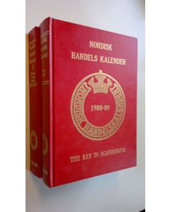 käytetty kirja Nordisk Handels Kalender 1988-89 I-II : Norge, Island ; Danmark, Sverige, Finland